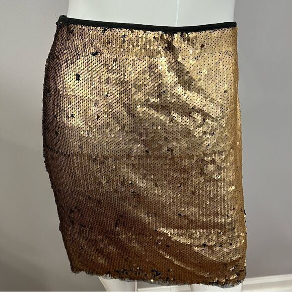 ‎Romeo & Juliet Couture Gold Sequin Skirt - M - Picture 4 of 12